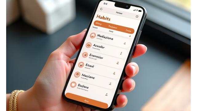 Screenshot dell'interfaccia di un Habit Tracker digitale Vita Romana