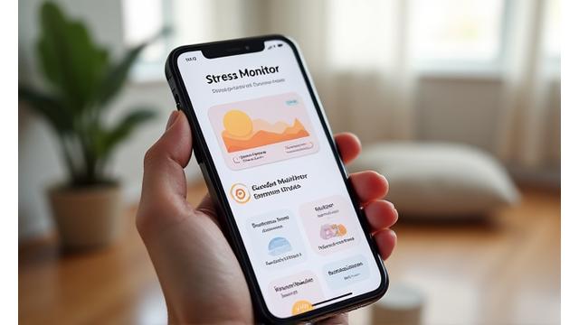 Interfaccia di un monitor dello stress con tecniche di respirazione