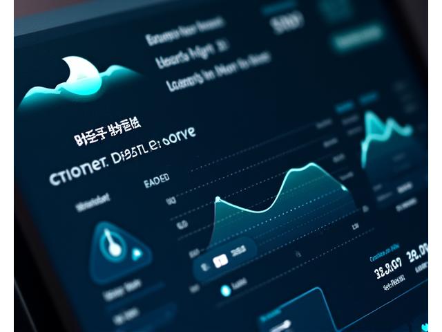 Interfaccia di una dashboard per l'analisi della qualità del sonno con grafici e dati.