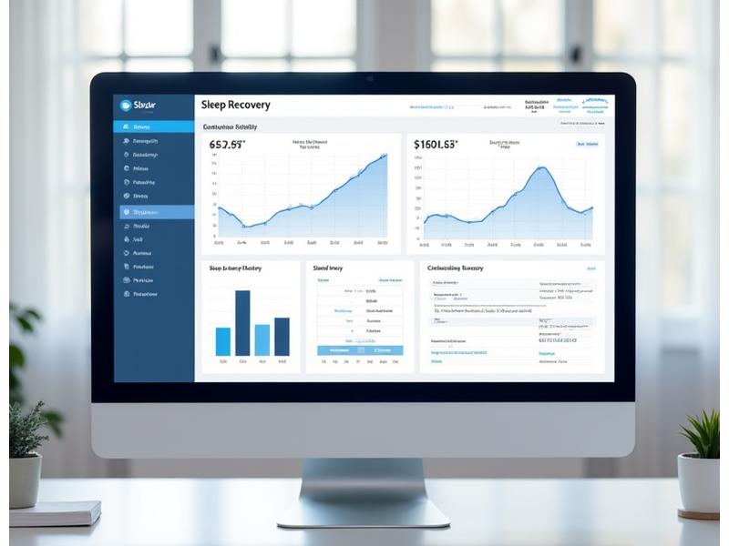 Dashboard con grafici di analisi del recupero del sonno, variabilità della frequenza cardiaca e debito di sonno.